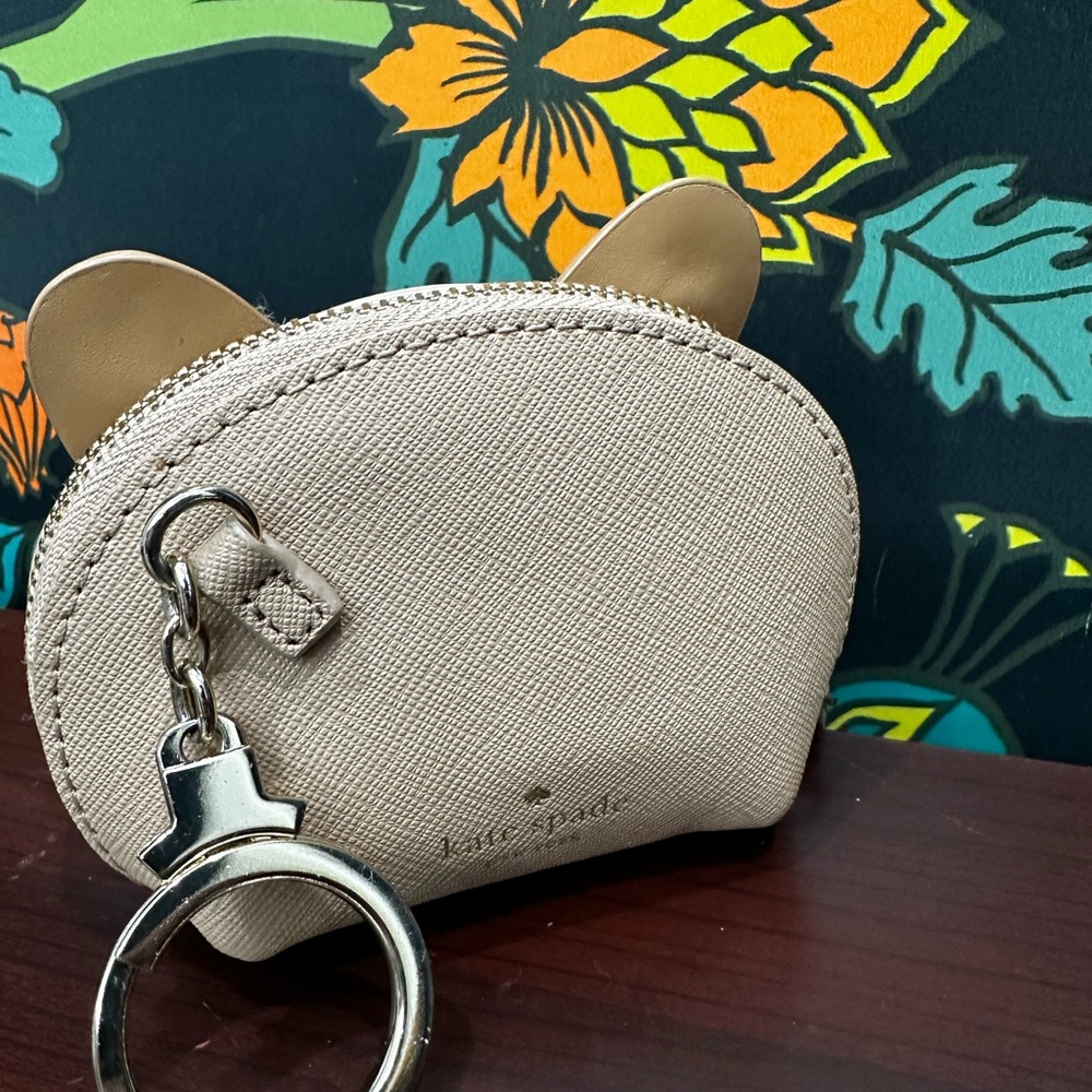 Kate Spade Novelty Dog Coin Purse Keychain | Leather - Picture 5 of 7